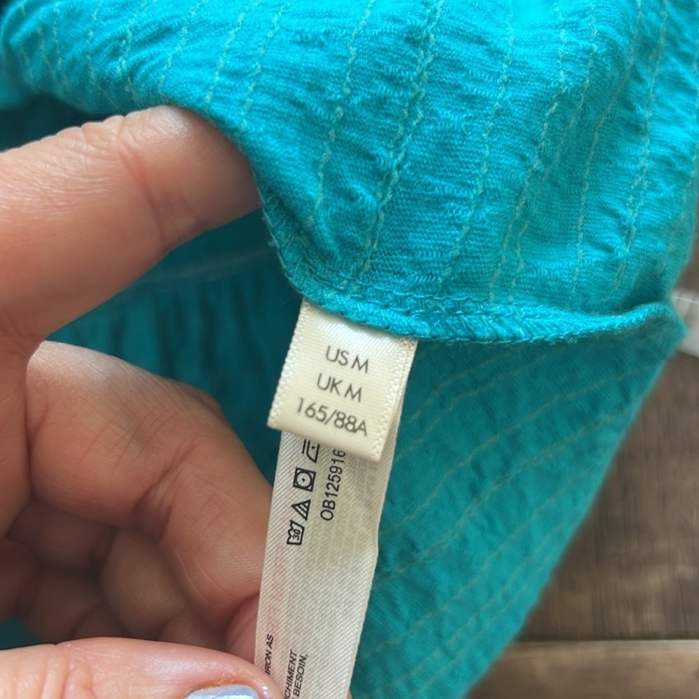 Free People Teal Hudson Mini Dress Size Medium - Picture 9 of 10